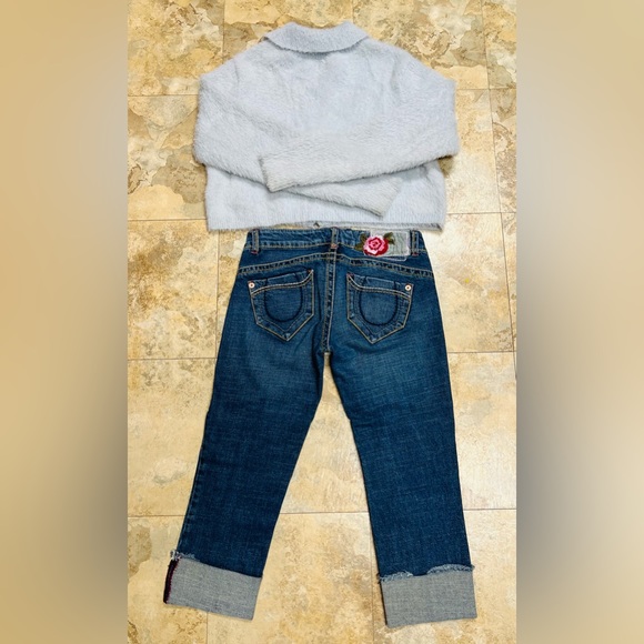 Freestyle Revolution Boho Embroidered Raw
Jeans Sz 7 - Picture 2 of 3